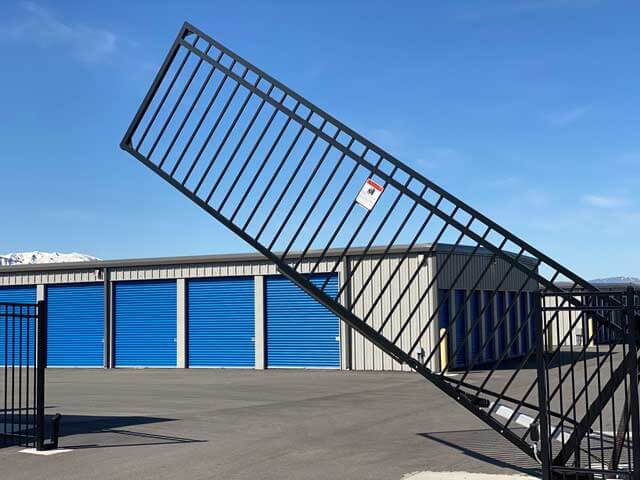 opened vertical gate