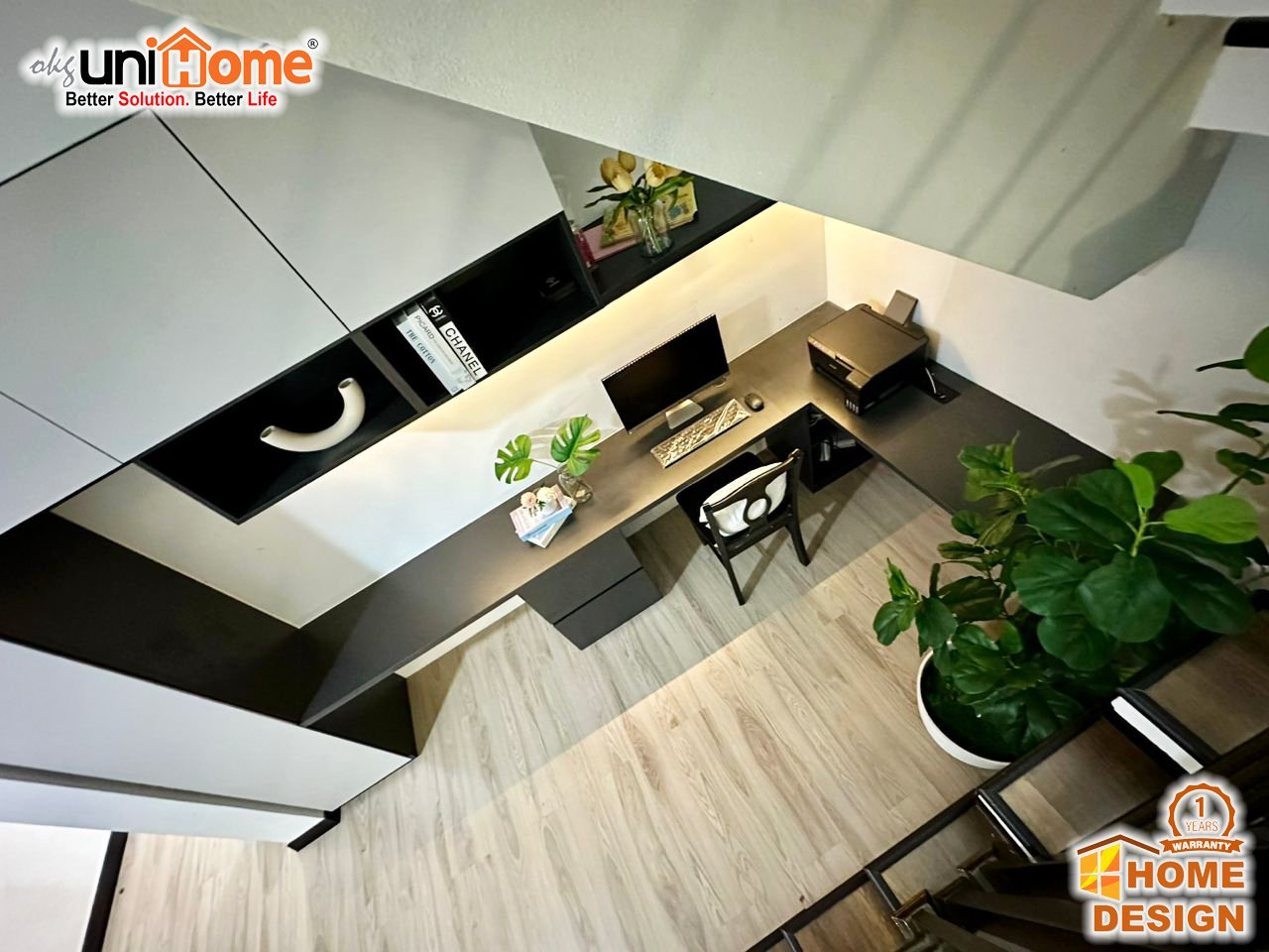 real life case study workstation room interior design by UniHome